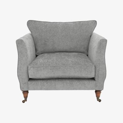 Furniture Village Boutique Chatterley Chair - Bolero Steel with Walnut Castor