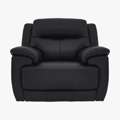 Furniture Village Touch Leather Armchair - Black- World of Leather