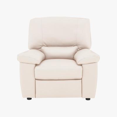 Furniture Village Lazio Leather Recliner Armchair - Beige - By Furniture Village
