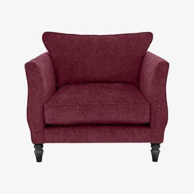 Furniture Village Boutique Chatterley Chair - Bolero Boysenberry with Ebony Feet