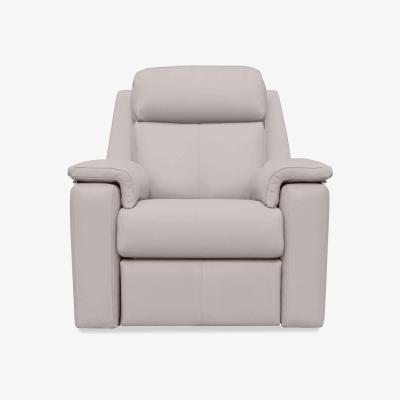 Furniture Village G Plan - Thornbury Leather Power Recliner Chair with Headrest and Power Lumbar - Cambridge Chalk
