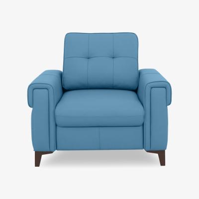 Furniture Village Zoom Leather Armchair - Blu