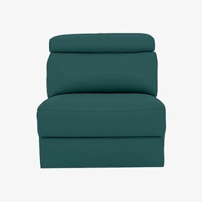 Furniture Village Nicoletti - Davide Leather Armless Unit - Botero Ottanio