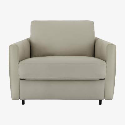 Furniture Village Nicoletti - Alcova Leather Sofa Bed Chair with Slim Arms - Grey