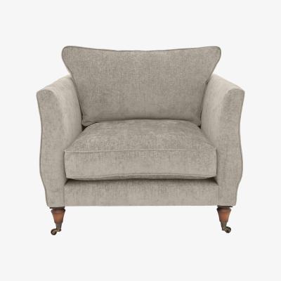 Furniture Village Boutique Chatterley Chair - Bolero Quill with Walnut Castors