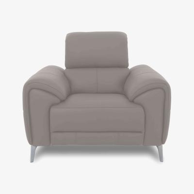 Furniture Village Vino Leather Chair with Power Recliner - New Grey
