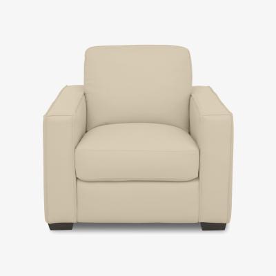 Furniture Village Parma Leather Armchair - NC Bisque