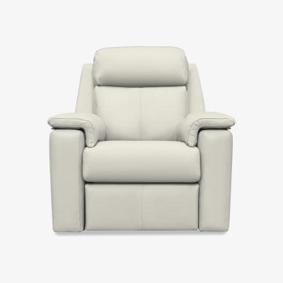 Furniture Village G Plan - Thornbury Leather Chair with Manual Recliner - Light Grey