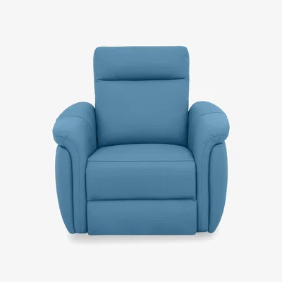 Furniture Village Dublin Leather Armchair - Blu