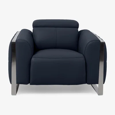 Furniture Village Gisella Leather Chair - Peacock