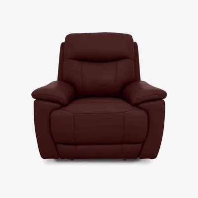Furniture Village Sloane Leather Power Recliner Chair - Ruby