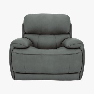 Furniture Village Relax Station Rocco Fabric Power Rocker Armchair with Power Headrest - Green