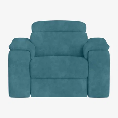 Furniture Village Nicoletti Italia - Davide Fabric Power Recliner Chair - Selma Turchese