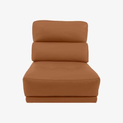 Furniture Village Adama NC Leather Armless Unit - Pecan Brown
