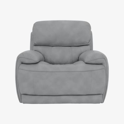 Furniture Village Relax Station Rocco Fabric Power Rocker Armchair with Power Headrest - Grey