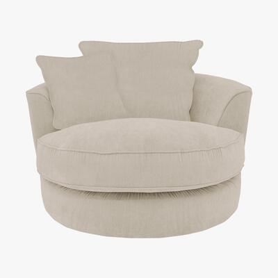 Furniture Village Tangier Fabric Snuggler Swivel Armchair - Grey