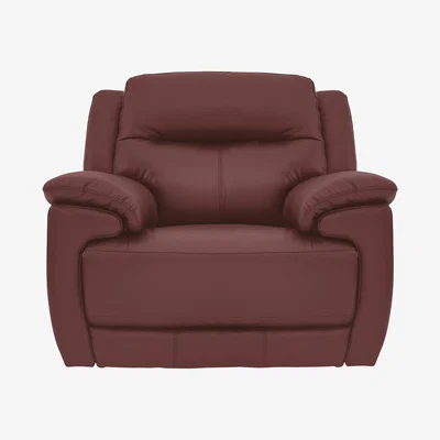 Furniture Village Touch Leather Manual Recliner Armchair- World of Leather