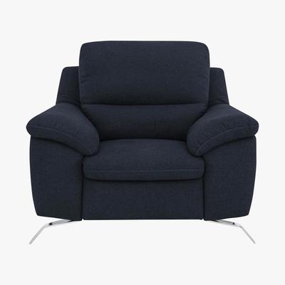 Furniture Village Apulia Fabric Armchair - Blue - By Furniture Village