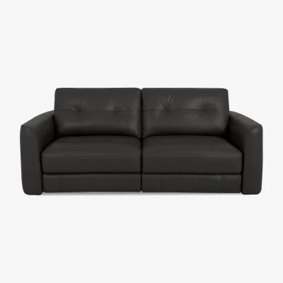 Furniture Village World of Leather - Drift 2.5 Seater Leather Power Glider Sofa - Shale Grey - Sofas and Armchairs - In Time for Christmas