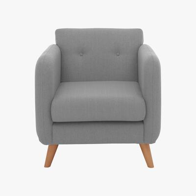 Furniture Village Garrison Lane Fabric Armchair - Silver