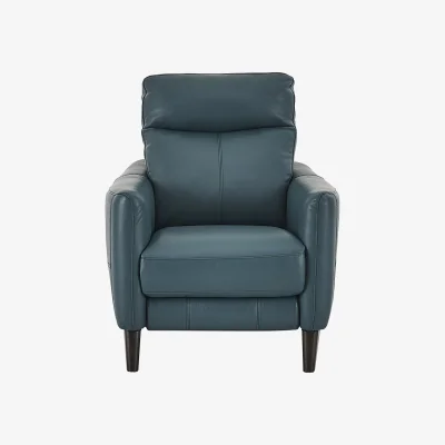 Furniture Village World of Leather - Compact Collection Petit NC Leather Armchair - NC Lake Green