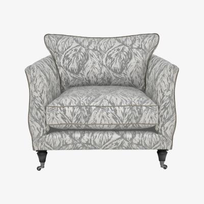 Furniture Village Boutique Chatterley Chair - Canopy Ivory with Ebony Castors