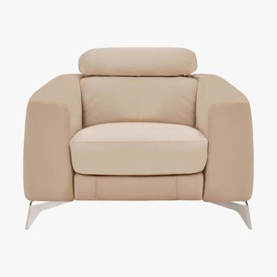 Furniture Village World of Leather - Flavio Leather Armchair - Beige