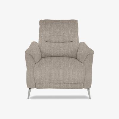 Furniture Village Daytona Fabric Power Recliner Chair with Bluetooth Speaker - Anivia Khaki