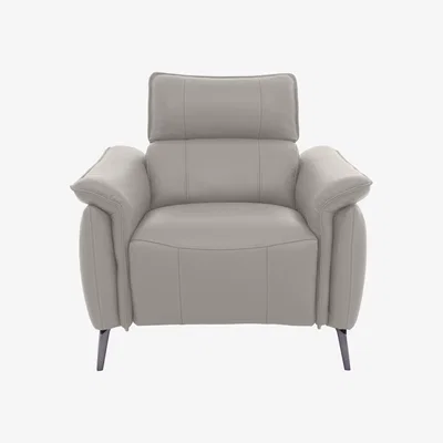 Furniture Village Jude Leather Armchair - Grey