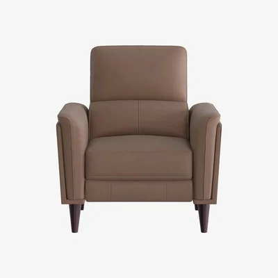 Furniture Village Compact Collection Klein Fabric Power Recliner Chair with Telescopic Headrest - Tobacco