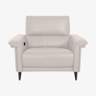 Furniture Village Domicil - Huxley Leather Power Recliner Chair with Telescopic Headrest - NP Frost