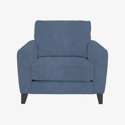 Furniture Village Brondby Fabric Armchair - Silverish Blue