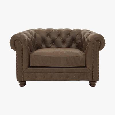 Furniture Village Alexander and James - Camden Collection Brixton Leather Armchair - Brown