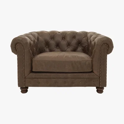 Furniture Village Alexander and James - Camden Collection Brixton Leather Armchair - Brown