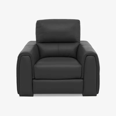 Furniture Village Flex BV Leather Armchair - Classic Black