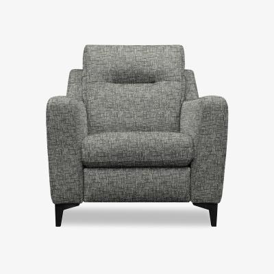 Furniture Village G Plan - Arlo Fabric Power Recliner Chair - Remco Slate with Ebony Feet