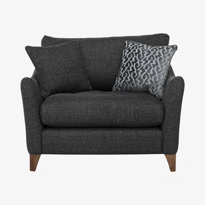 Furniture Village Marina Eco Fabric Snuggler Chair - Black