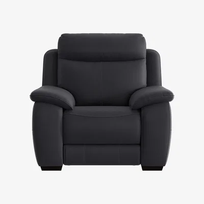 Furniture Village Starlight Express Leather Power Recliner Armchair - Black- World of Leather