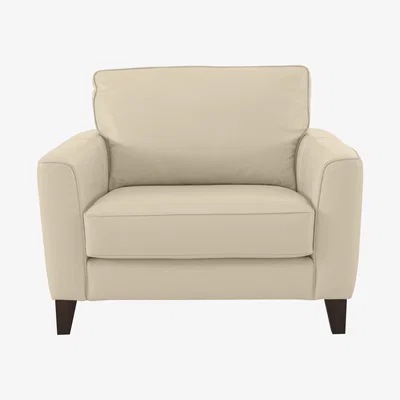 Furniture Village Brondby Leather Cuddle Chair - Grey- World of Leather