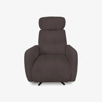 Furniture Village Designer Chair Collection Tokyo Fabric Manual Recliner Swivel Chair - R16 Charcoal