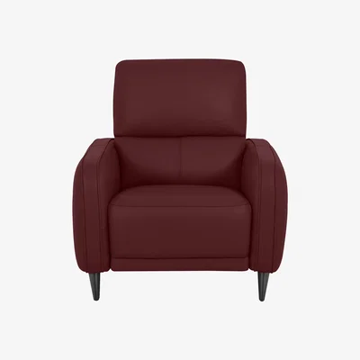 Furniture Village Domicil - Logan NC Leather Chair - Burgundy