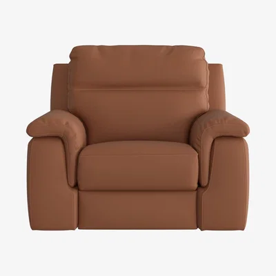 Furniture Village Nicoletti - Paolo Leather Armchair - Brown