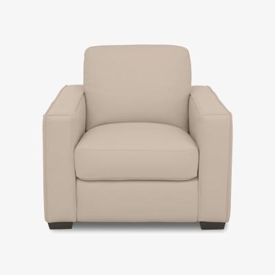 Furniture Village Parma Leather Armchair - NC Pebble