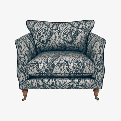 Furniture Village Boutique Chatterley Chair - Canopy Spruce with Walnut Castors