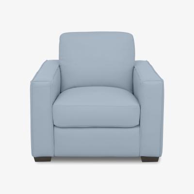 Furniture Village Parma Leather Armchair - Pearl Blue
