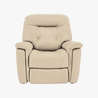 Furniture Village World of Leather Seattle Leather Swivel Rocker Recliner Armchair - Beige - By Furniture Village
