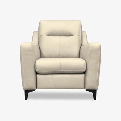 Furniture Village G Plan - Arlo Leather Chair - Cambridge Stone with Ebony Feet