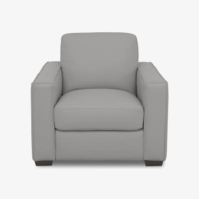 Furniture Village Parma Leather Armchair - Sleet