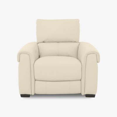 Furniture Village Nixon Leather Chair - Frost