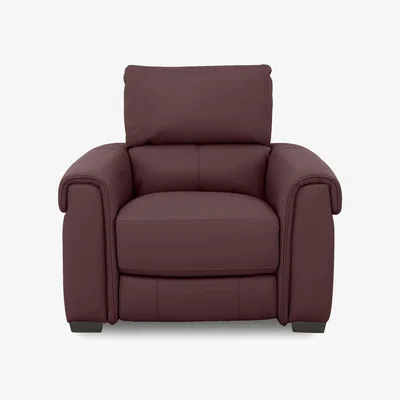 Furniture Village Nixon Leather Chair - Burgundy